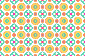 Flower pattern.abstract wallpaper with floral geometrics.seamless desing.white background.