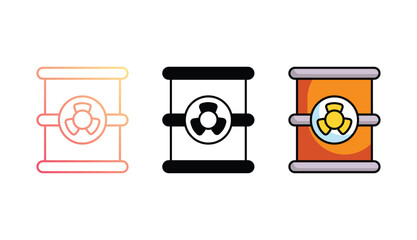 nuclear icon design with white background stock illustration