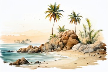 Fototapeta premium Beach outdoors nature coast.