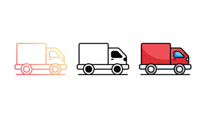 truck icon design with white background stock illustration