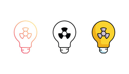 light bulb icon design with white background stock illustration