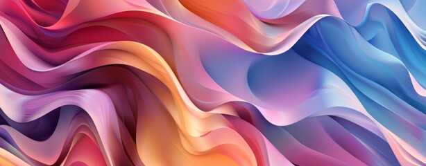 Obraz premium Abstract background with colorful waves of different shades of purple and blue, 3d rendering illustration. Aquatic Ink Isolated on Transparent Background. Smoke waves.