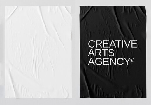 Glued Texture Poster Mockup