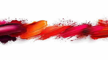 Vibrant watercolor strokes in bold reds and oranges, evoking a sense of passion and excitement for sports. Transparent background for versatile use. copy space for text, focus cover all aspects, deep