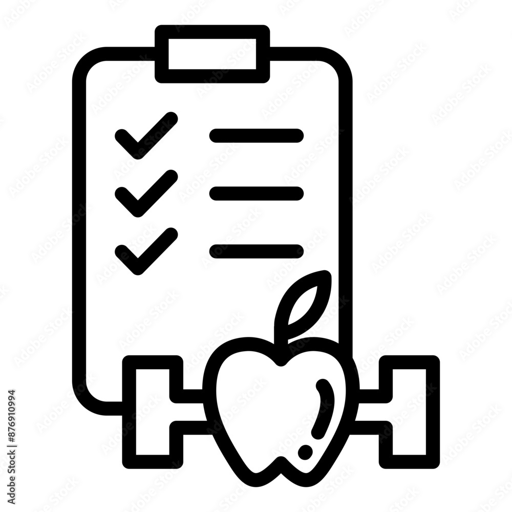 Wall mural Nutrition Planning Icon