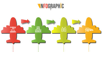 Infographic Timeline Airplane 4