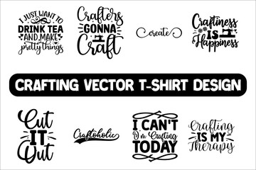 Obraz premium Crafting Passion Graphic Tee | Artistic Vector Design for Crafters