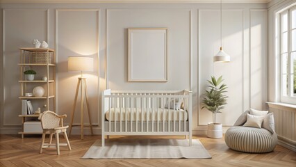 Warm And Inviting Nursery With A Soft, Neutral Color Palette. The Perfect Place For Your Little One To Sleep And Grow.