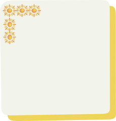 Note Paper WIth Sunflower
