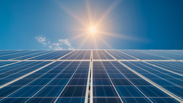 Advanced solar panels absorbing sunlight, maximizing efficiency and performance, heat management systems in action, modern technology