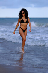 woman in bikini on the beach