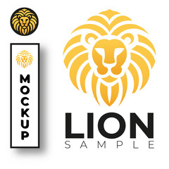 template logo design, lion logo design
