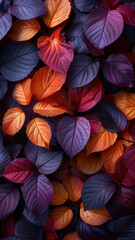 Fototapeta premium Autumn Leaves in Warm Shades.