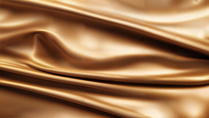 Fototapeta premium Abstract vibrant luxury background with golden drapery fabric shine wave, gold curved softness cloth and texture of leather, fabric, textile, leatherette, silk, satin material.