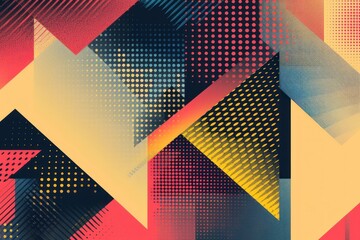 Colorful geometric backdrop Abstract halftone design with classic feel