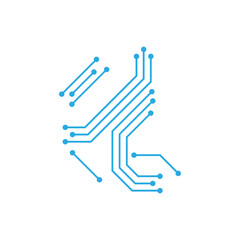 Abstract futuristic circuit board