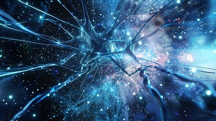 Fototapeta premium Abstract digital background Can be used for technological processes. Neural networks and AI, digital storage Sound and Graphics Format Science