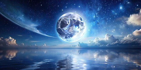 of a serene and enchanting moon in the night sky, moon, night, sky, celestial, space, lunar, astronomy, beautiful, glowing, crescent