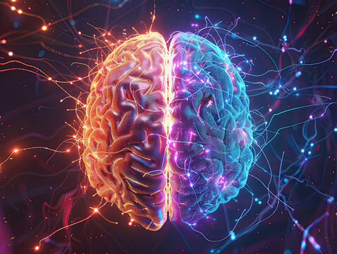 Creative Brain Art with Glowing Neural Networks