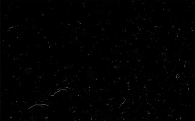 Distressed white grainy texture. Dust overlay textured. Grain noise particles. Snow effects and rusted black background. Vector illustration