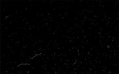 Distressed white grainy texture. Dust overlay textured. Grain noise particles. Snow effects and rusted black background. Vector illustration