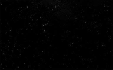 Distressed white grainy texture. Dust overlay textured. Grain noise particles. Snow effects and rusted black background. Vector illustration