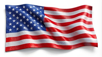 Fototapeta premium A vibrant national symbol takes center stage, prominently displayed on a crisp white background, evoking patriotism and pride.