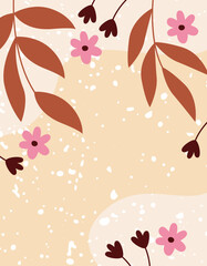 Abstract Splashed Floral Background Template