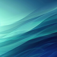 Naklejka premium Abstract blue and green gradient wave background, perfect for modern design concepts, digital artwork, and creative visual elements.