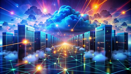 Fototapeta premium The Future Of Cloud Computing Is Here.