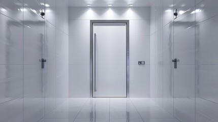 Modern safe room, fortified with steel doors and advanced locking mechanisms, representing ultimate security and preservation
