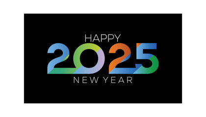 Happy new year 2025 holiday background design. Vector Illustration template design.