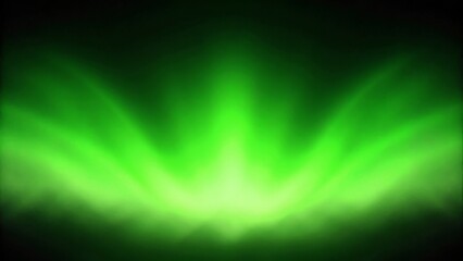 A green gradient blends smoothly into a black background.