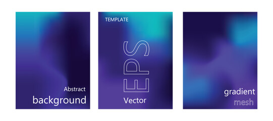 Abstract liquid background layout. Blue color blend Blurred