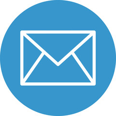 Email Vector Line White Circles Multicolors