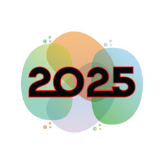 Happy new year 2025 holiday background design. Vector Illustration template design.