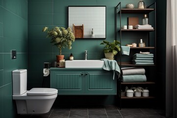 Bathroom toilet sink architecture.