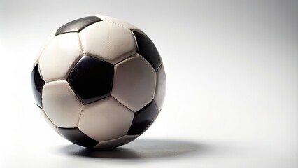 Fototapeta premium Isolated soccer ball on white background, sports, soccer, football, isolated, white, round, equipment, sportswear, team sport