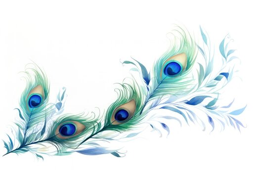 Peacock feathers pattern animal nature.