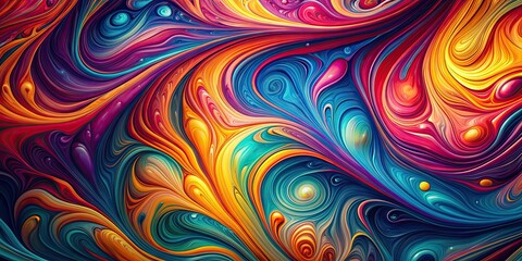 Abstract, colorful liquid background with swirling patterns , abstract, liquid, background, colorful, vibrant, swirl, flow