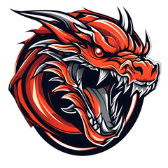 3d render illustration for angery dragon head, ready for logo, tattoo, high detailed, 4K