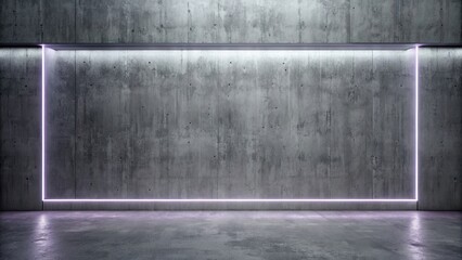 Simple luxury grey concrete wall with neon light, minimal style wallpaper, luxury, grey, concrete, wall, neon light, minimal