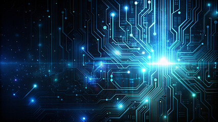 Obraz premium A high-tech background featuring a close-up of a circuit board