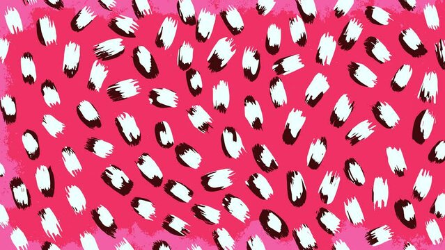 Abstract pink leopard grunge animated brutal comic book style composition background