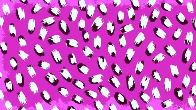 Abstract pink leopard grunge animated brutal comic book style composition background
