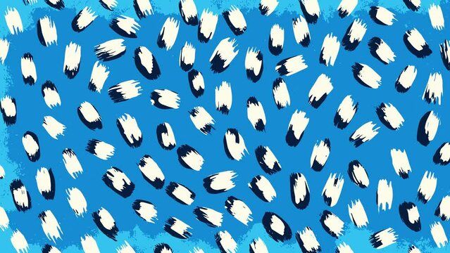 Abstract blue leopard grunge animated brutal comic book style composition background