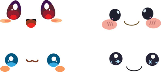 Different eyes for the characters, cute emotions