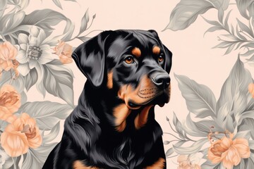 Obraz premium Rottweiler animal mammal puppy.