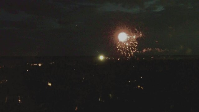 fireworks over st simon's island