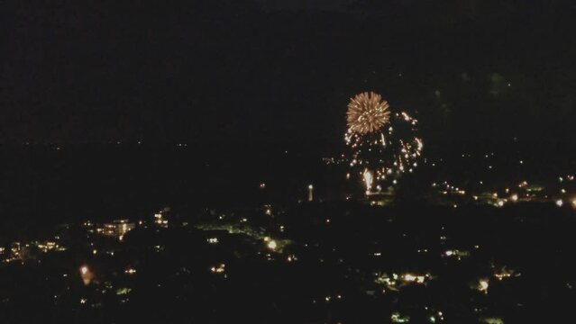fireworks over st simon's island